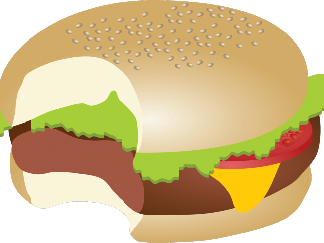Hamburger Clipart Bite - Burger Bite Clipart - Png Download (640x480), Png Download