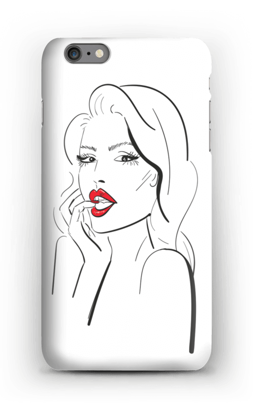 Red Lips Case Iphone 6s Plus - Mobile Phone Case Clipart (498x800), Png Download