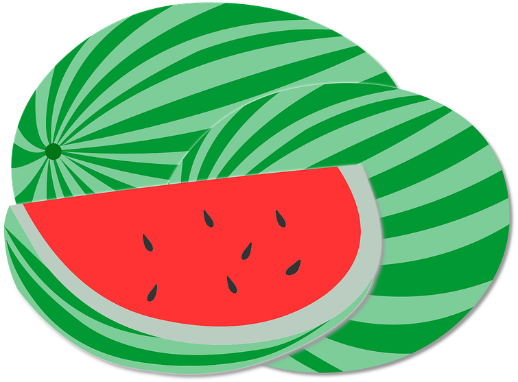 Graphic Watermelon Green Design - Vektor Semangka Clipart (950x720), Png Download