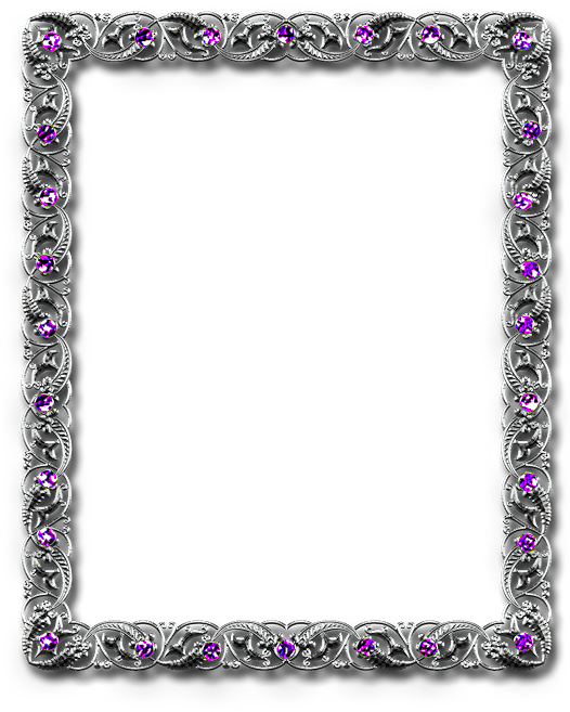 Фотки Printable Frames, Printable Pictures, Blue Flower - Silver Frame Transparent Background Clipart (525x700), Png Download