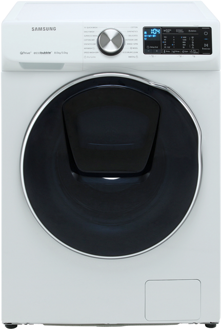 Samsung Quickdrive™ Wd80n645oow 8kg / 5kg Washer Dryer - Samsung Washing Machine With Dryer Clipart (640x640), Png Download