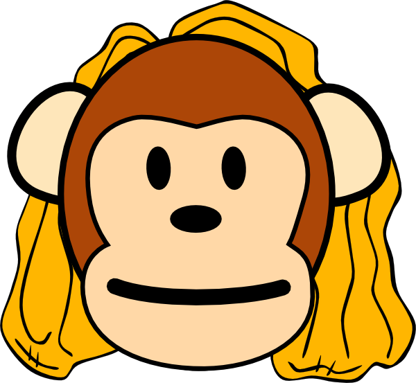 Head Clipart Mom - Drawing Of Monkey Face - Png Download (600x553), Png Download