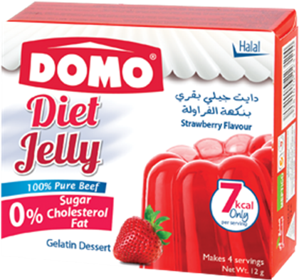 Domo Diet Jelly Beef Strawberry 12g - Strawberry Clipart (578x614), Png Download