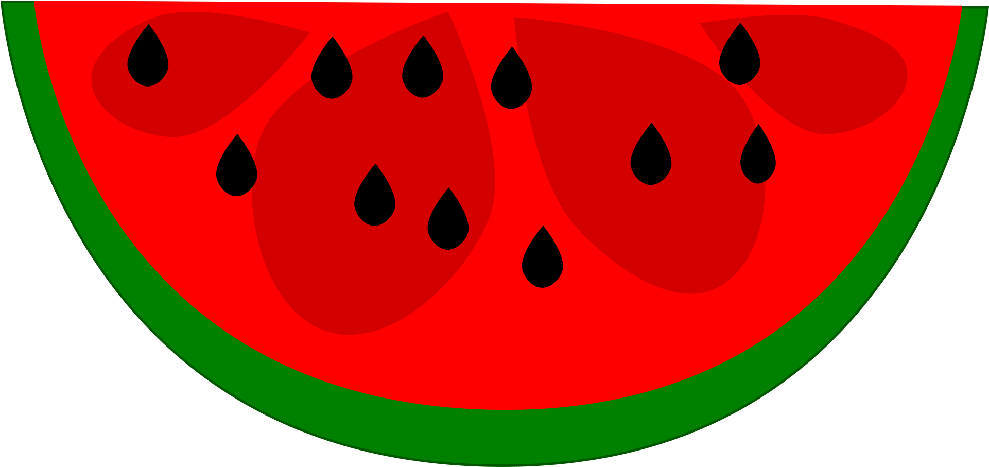 Watermelon Cucumber Food - Red Watermelon Clip Art - Png Download (1589x750), Png Download
