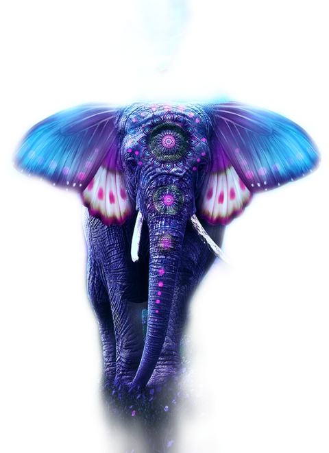 Fantasy Elephant Clipart (480x661), Png Download