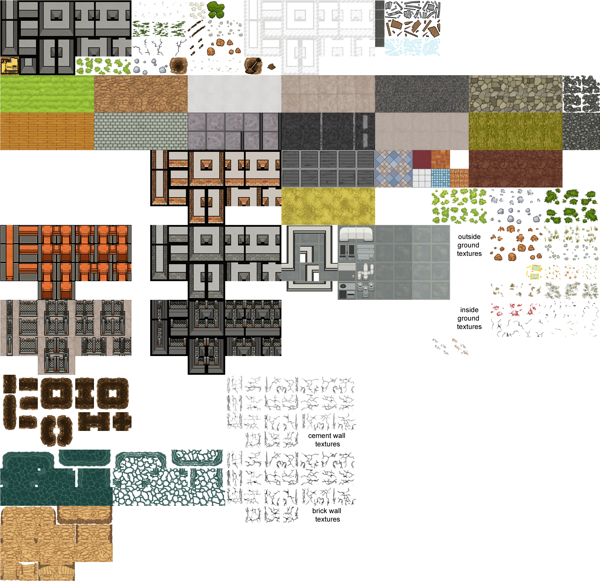 Download This Image - Prison Architect Sprite Sheet Clipart (2048x2048), Png Download