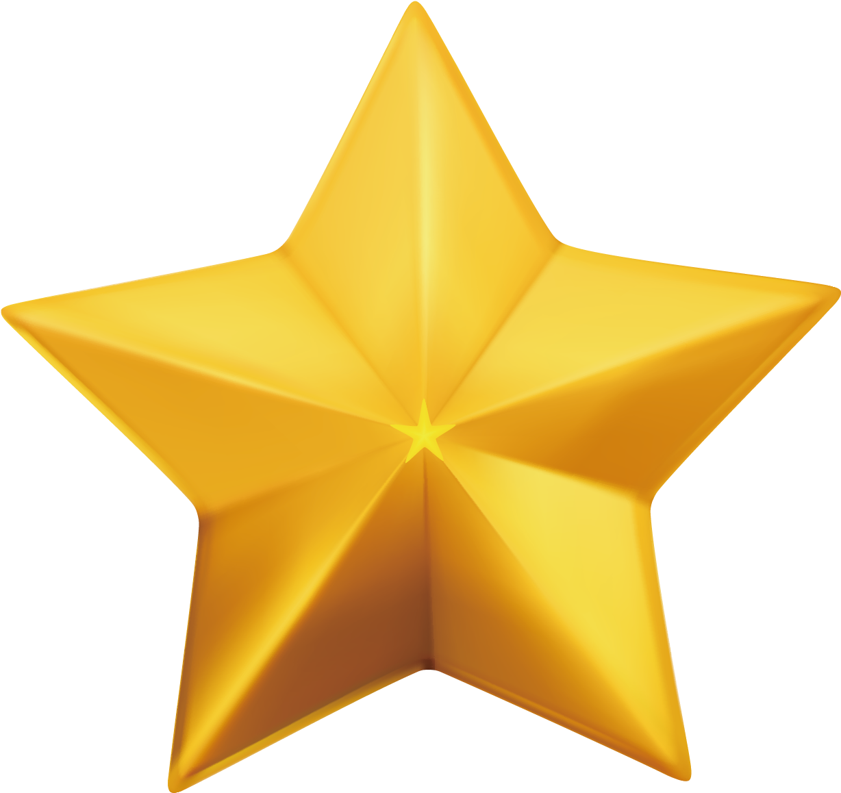 Estrella Vector De Bolas De Iconos Gratis - Golden Yellow Star Png Clipart (1500x1500), Png Download