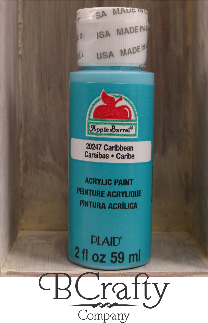 20247 Caribbean Apple Barrel Craft Paint - Bottle Clipart (1124x1690), Png Download