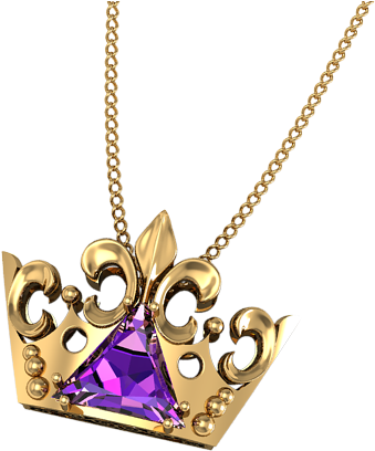 Crown Pendant 3d Model 3dm - Locket Clipart (640x480), Png Download