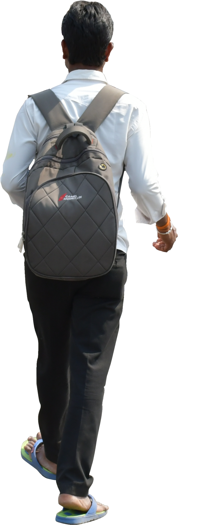 After Work Ontheway Home Man Boy Indian Jugaadrender - Backpack Clipart (757x1920), Png Download