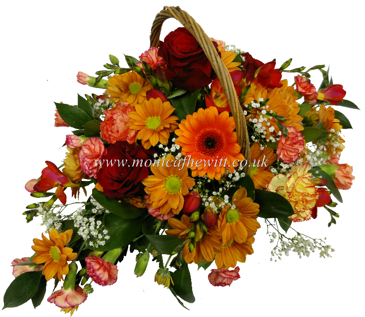 Autumn Beloved Basket - Transparent Rose Flower Basket Clipart (744x655), Png Download