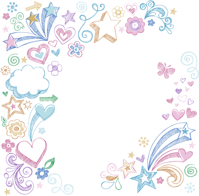 doodle doodling doodleborder colorful sketch border printable cute notebook paper clipart large size png image pikpng