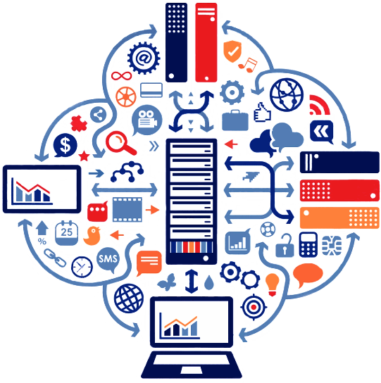 Hybrid Cloud Hosting - Structured Semi Structured And Unstructured Clipart (568x556), Png Download