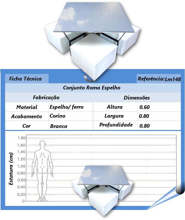 Conjunto Roma Com Tampo Em Espelho - Paper Clipart (1024x778), Png Download