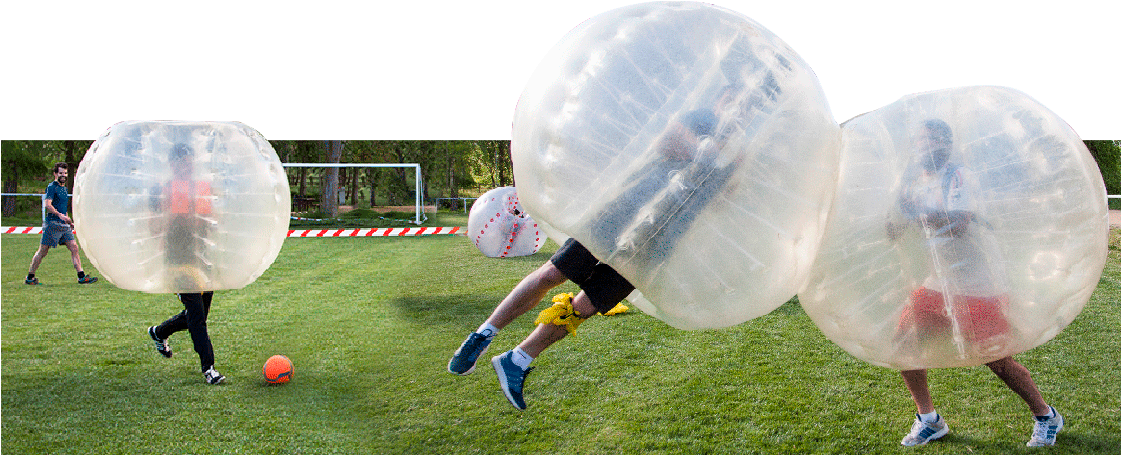 Fútbol Burbuja - Inflatable Clipart (1120x504), Png Download