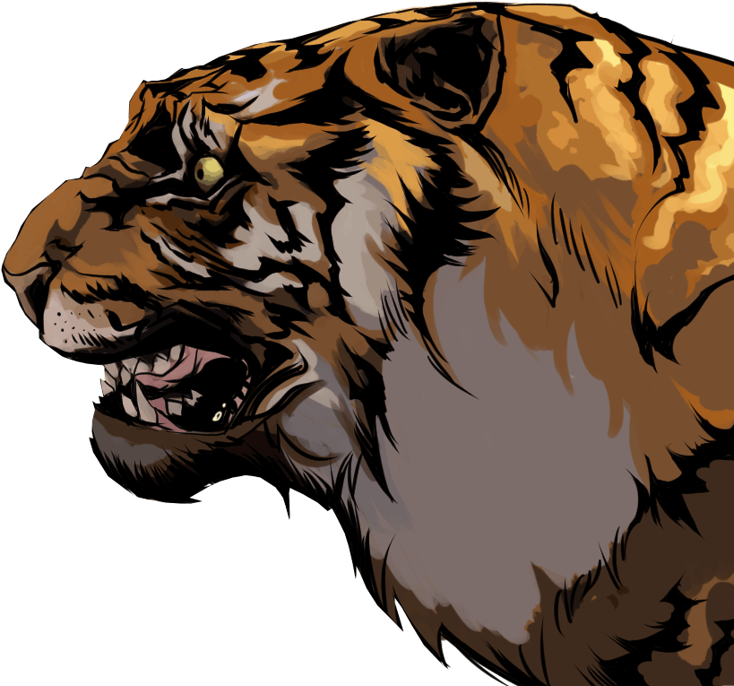 Siberian Tiger Clipart (2400x900), Png Download