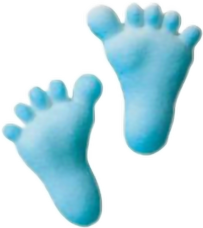 #baby #footprints #feet #love #cute #blue - Blue Baby Feet Clipart (688x772), Png Download