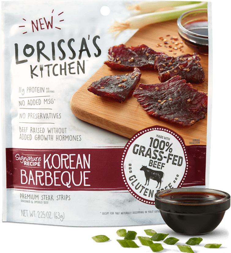 Lorissa's Kitchen Premium Steak Strips, Protein Snack, - Lorissa's Kitchen Clipart (815x825), Png Download