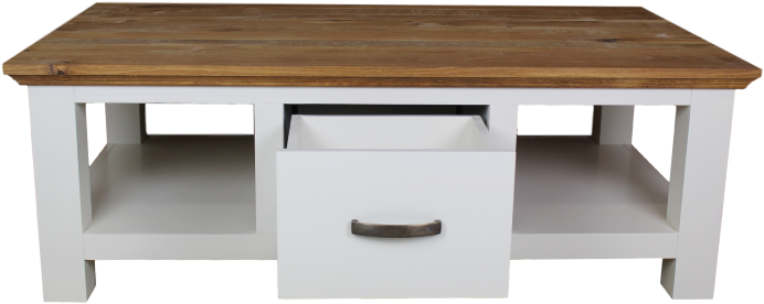 Coffee Table Provence - Eiken Wit Salon Tafel Clipart (800x534), Png Download