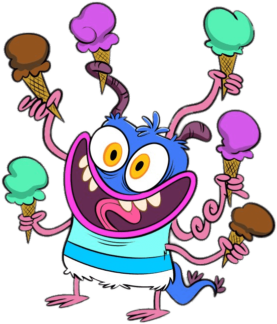 Bunsen The Monster Having Ice Cream - Bunsen Is A Beast Clipart (614x670), Png Download
