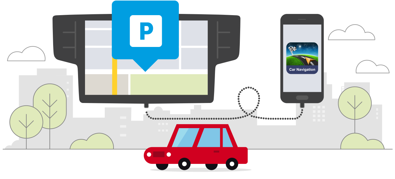 We Know 60 Million Parking Places Where You Can Leave - Iphone Clipart (1300x600), Png Download