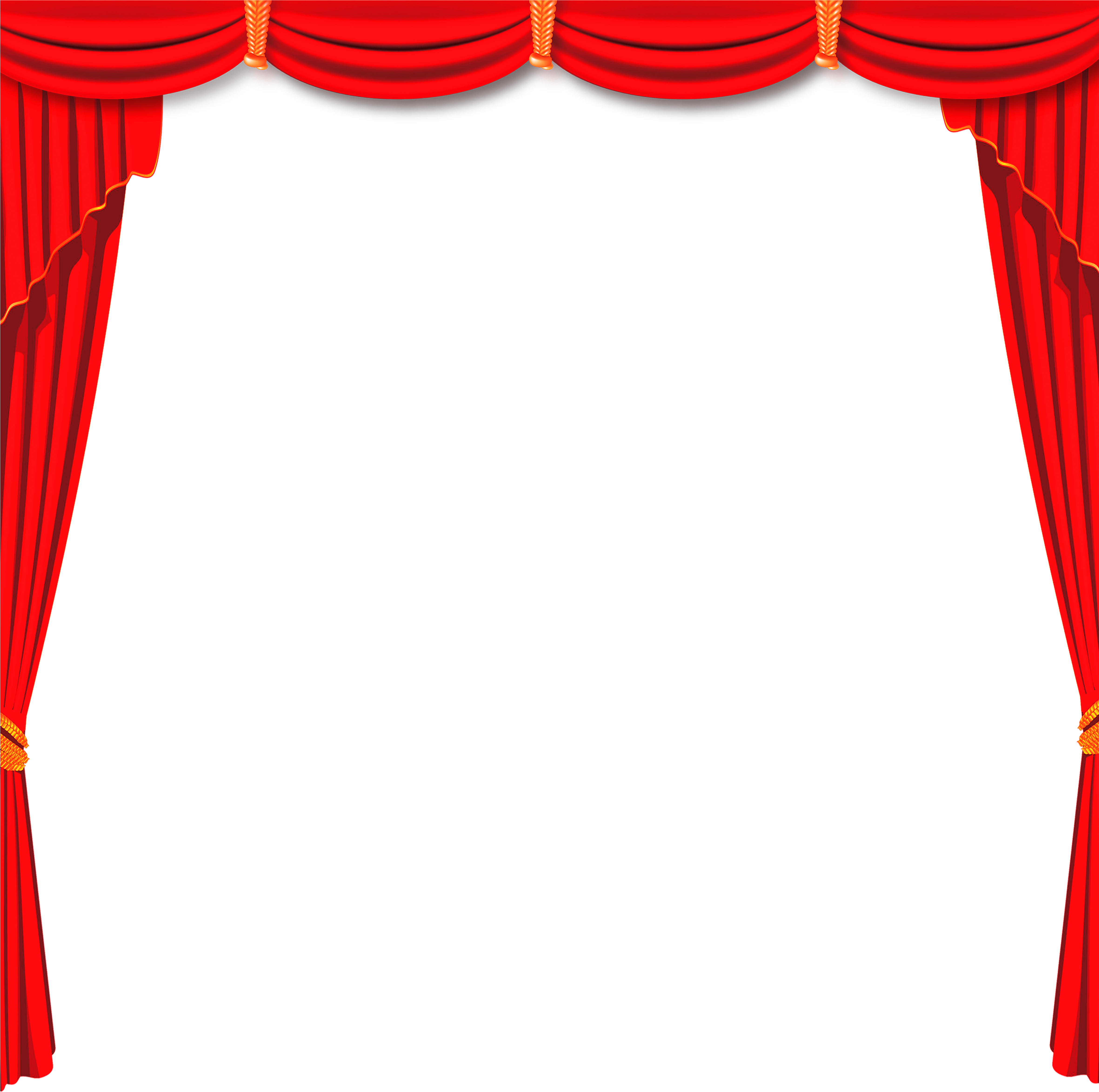 Red Curtain Theatre - Picture Frame Clipart (4724x4724), Png Download
