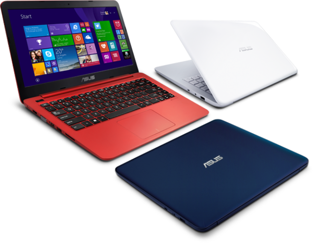 Asus E205sa Windows 10 Laptop - Hp Stream Laptop Red Clipart (640x498), Png Download