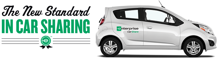 Enterprise Carshare Served By The Local Enterprise - Carsharing Clipart (946x399), Png Download