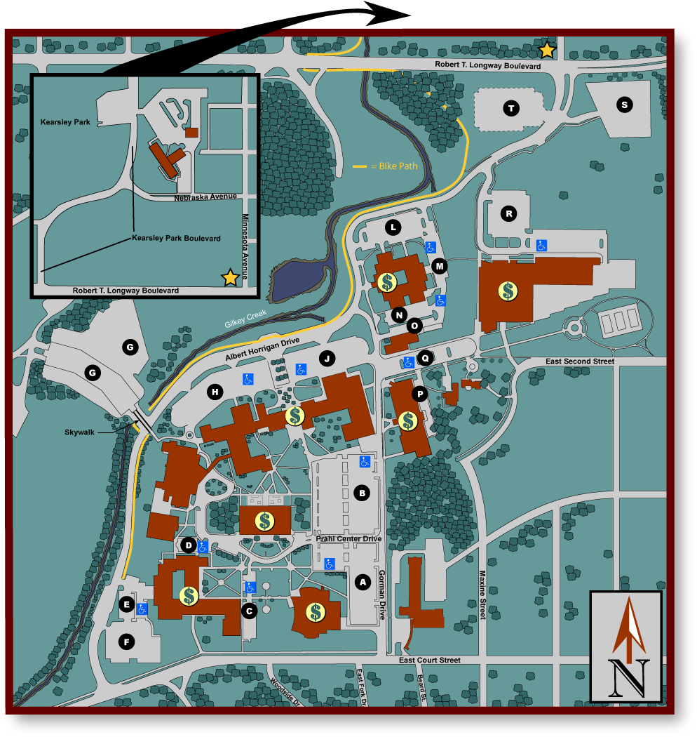 Barrier-free Parking - Mott Main Campus Map Clipart (1000x1054), Png Download