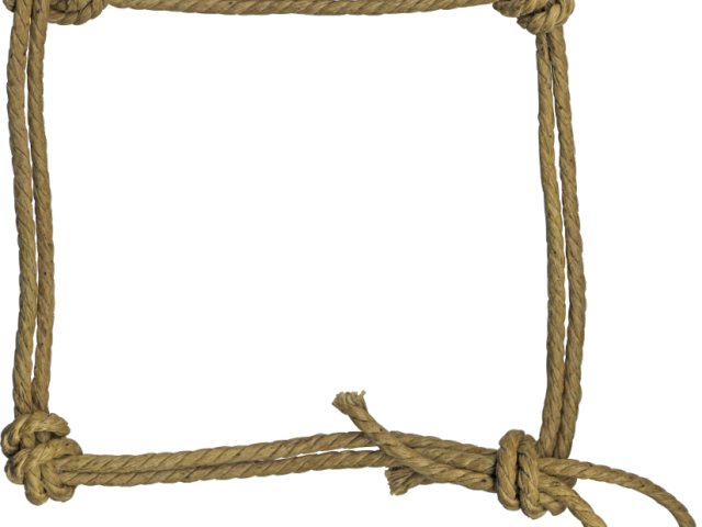 Drawn Rope Cowboy - Transparent Background Rope Frame Clip Art - Png Download (640x480), Png Download