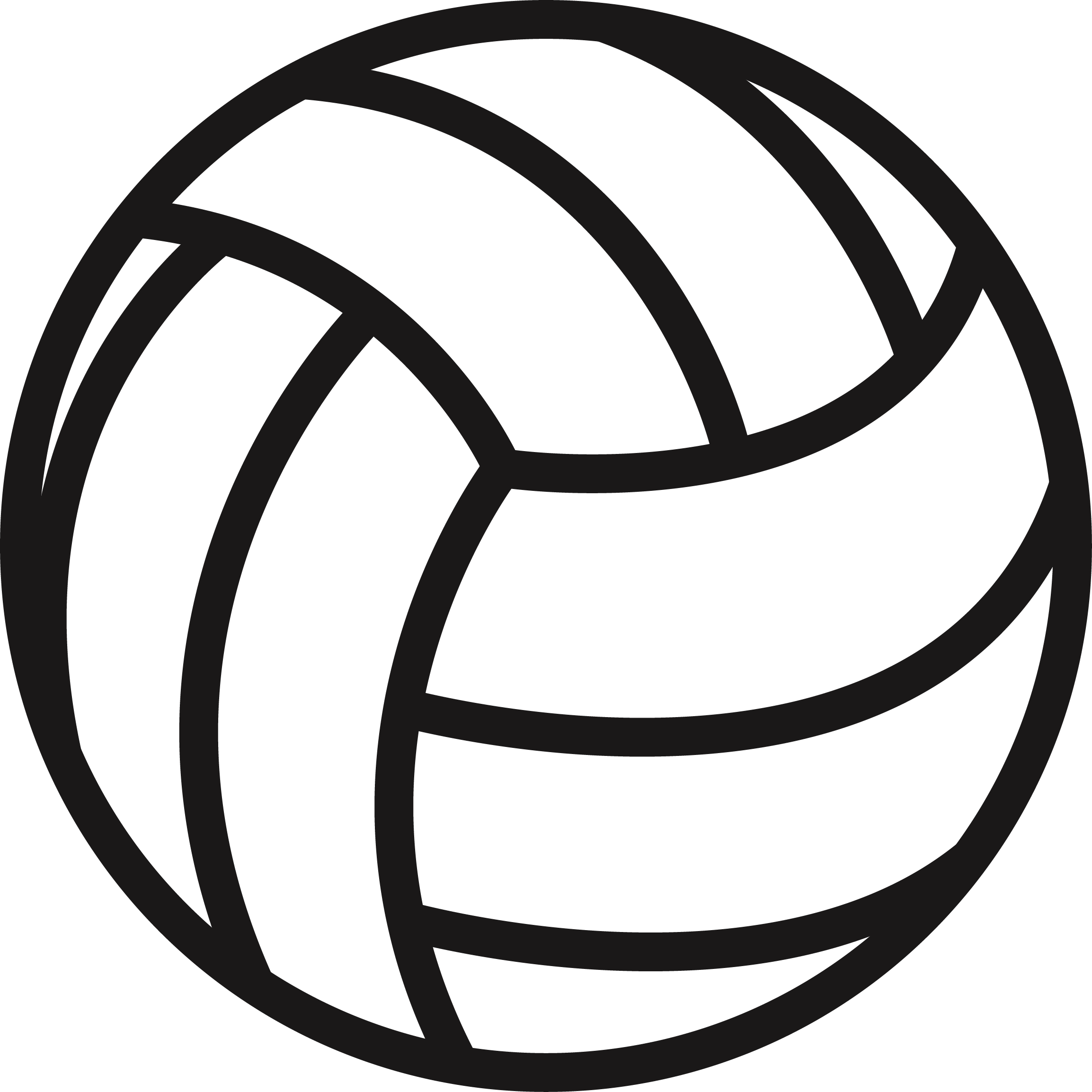 Volleyball Clip Line Art - 배구공 Png Transparent Png (2307x2307), Png Download