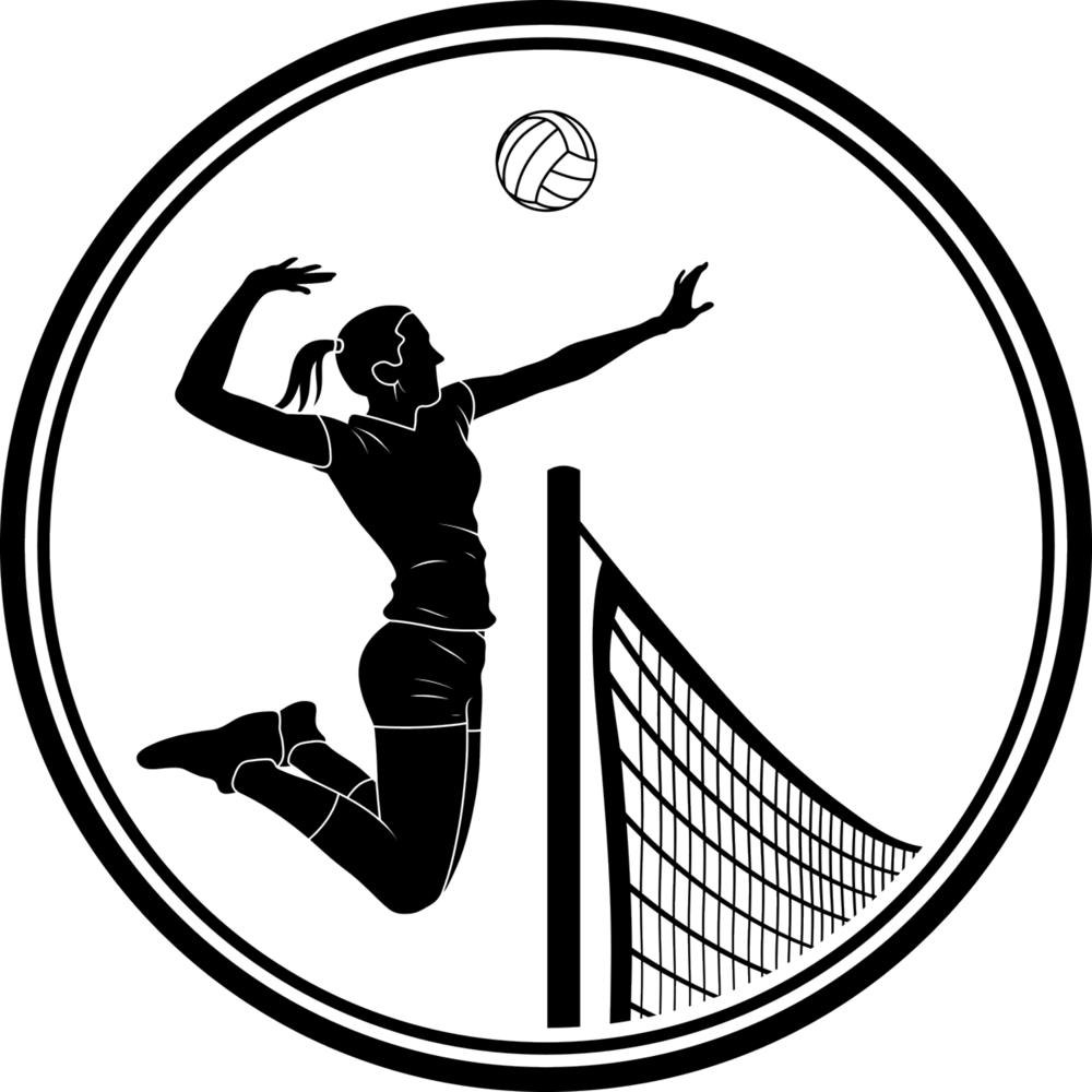 Collection Of Womens - Volleyball Women Png Clipart (1000x1000), Png Download