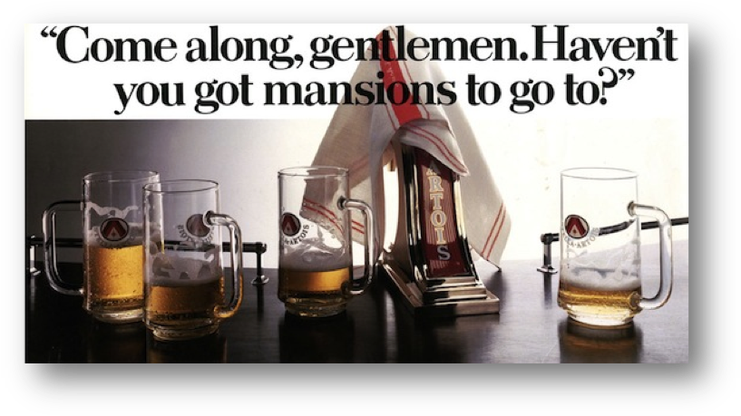 Image - Old Stella Artois Adverts Clipart (830x472), Png Download