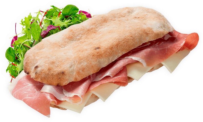 Italsandwich Superciabatta - Baguette Cotto E Formaggio Clipart (800x600), Png Download