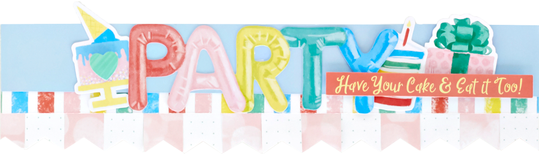 Happy Birthyay Border Creative Memories - Art Clipart (1080x314), Png Download