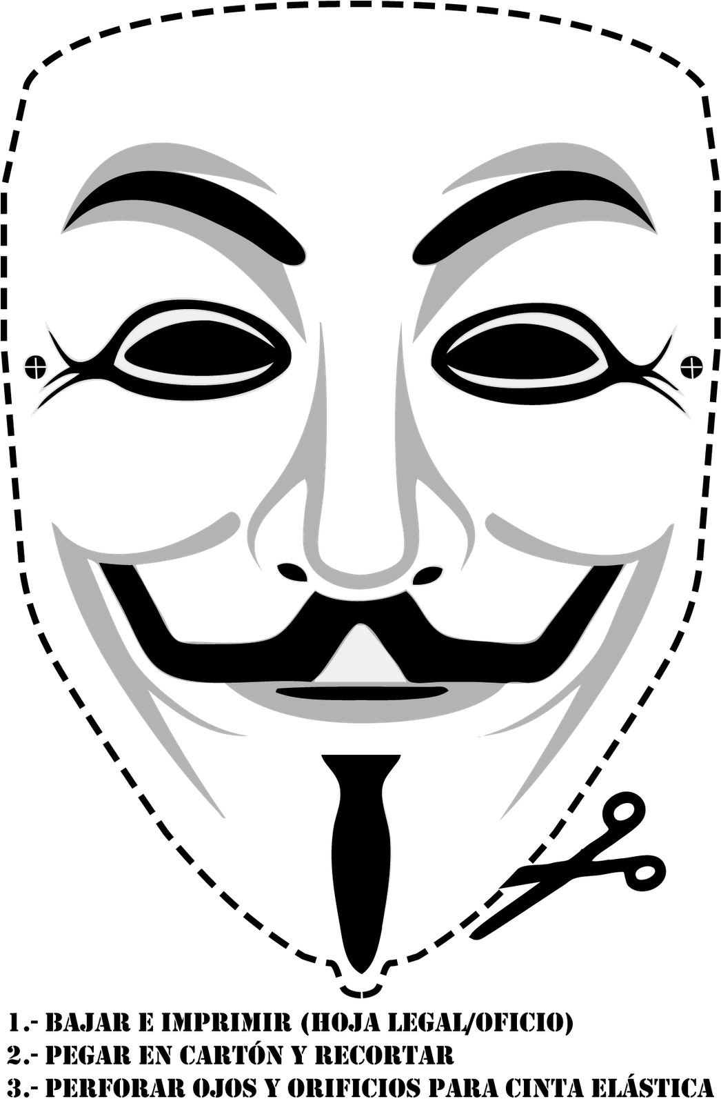Máscaras - Guy Fawkes Mask Clipart (1045x1600), Png Download