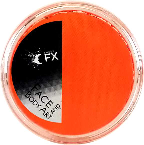 Cheek Fx Neon Orange Face Paint - Circle Clipart (584x586), Png Download