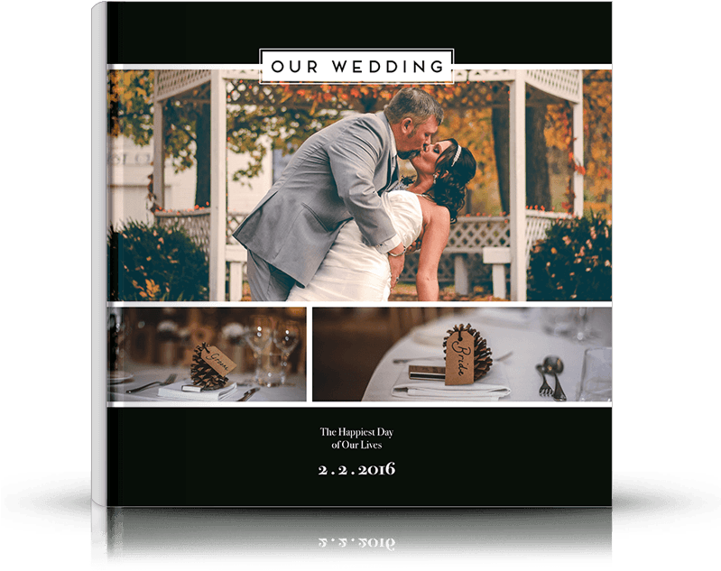 Front Photo Book Cover Designed For Engagements And - Wedding Clipart (950x891), Png Download