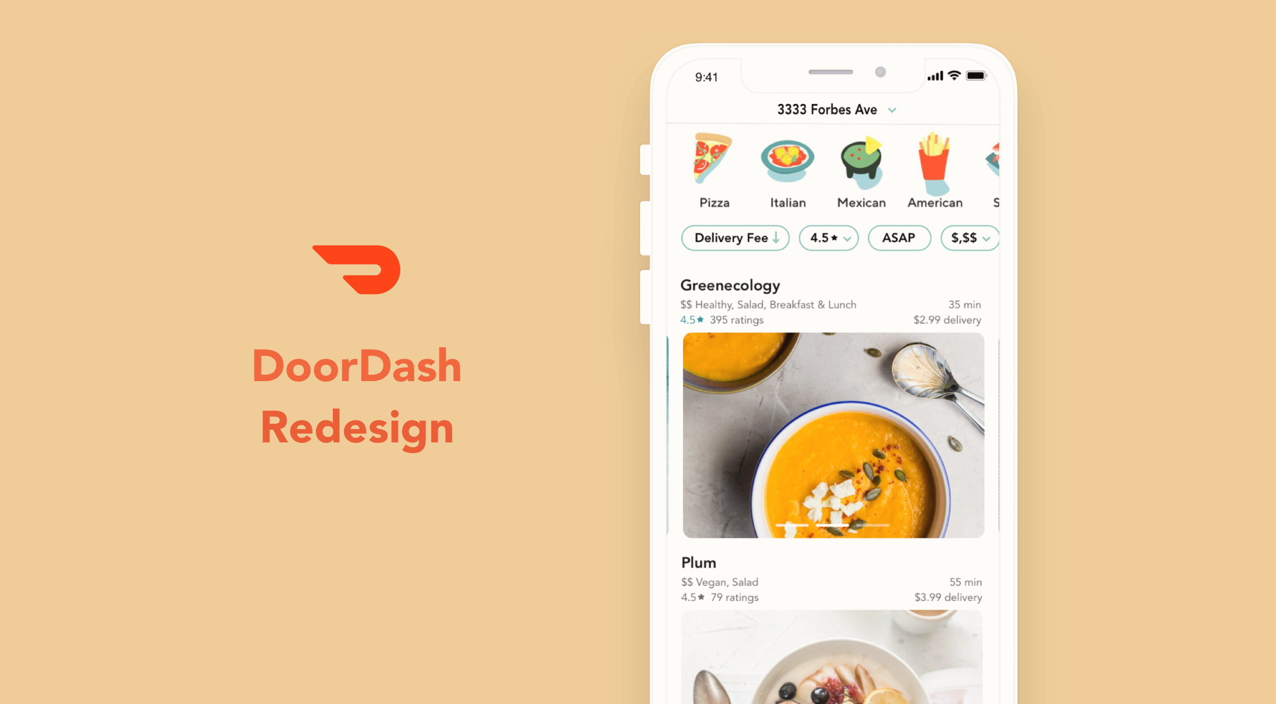 Doordash Ui Design Clipart (2562x1413), Png Download