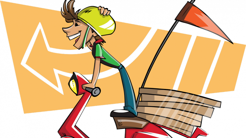 Now Online Food Delivery Start-ups See Fall In Orders - Coursier Rapide Clipart (850x478), Png Download