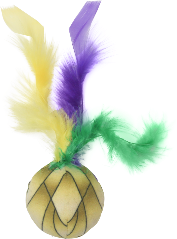 Yellow Ball With Feathers - Net Sports Clipart (853x1024), Png Download