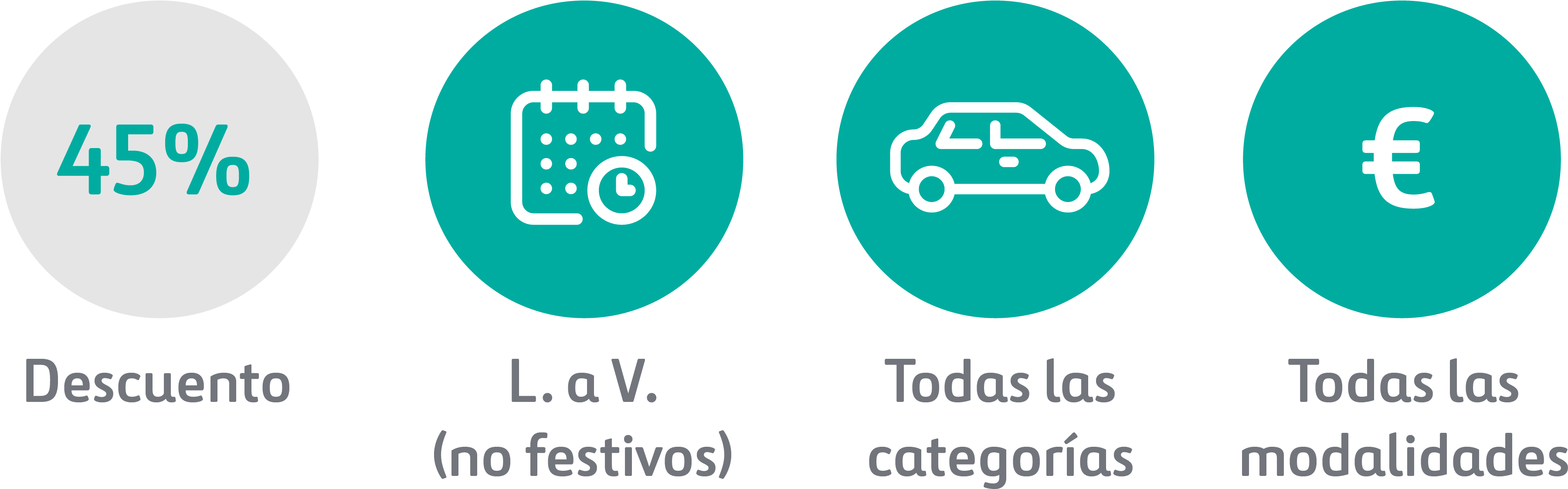 Descuento General Día Laborable - Circle Clipart (3810x1256), Png Download