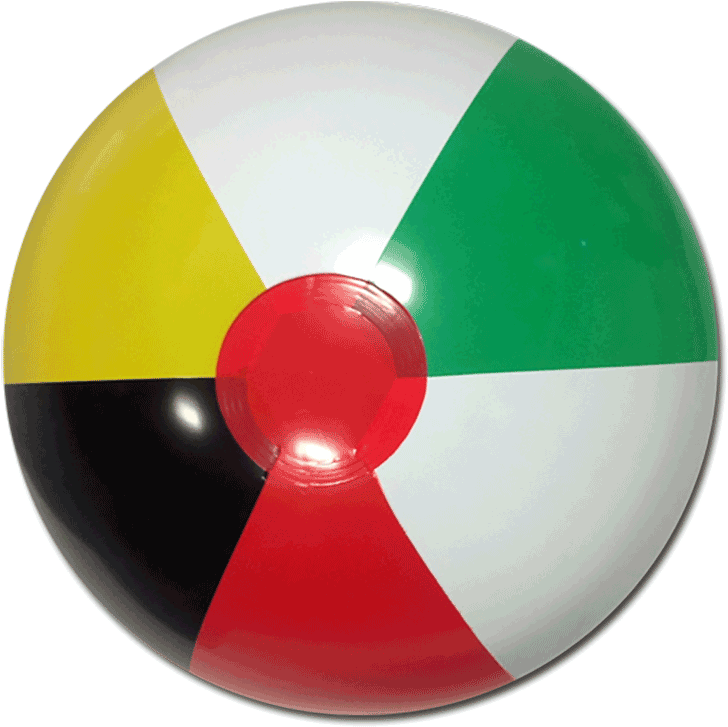 16-inch Beach Balls - Red Black And White Ball Clipart (750x750), Png Download