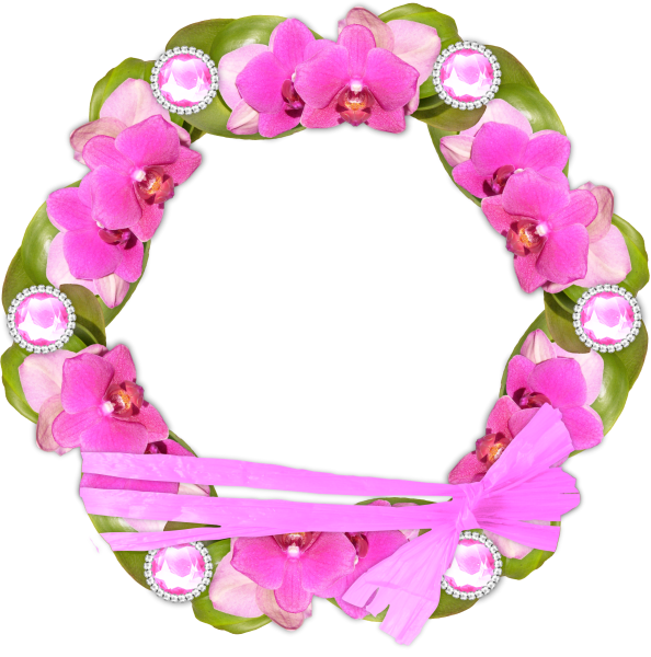 Maco Redondo Con Flores Al Contorno - Marco Redondo De Flores Png Clipart (594x600), Png Download
