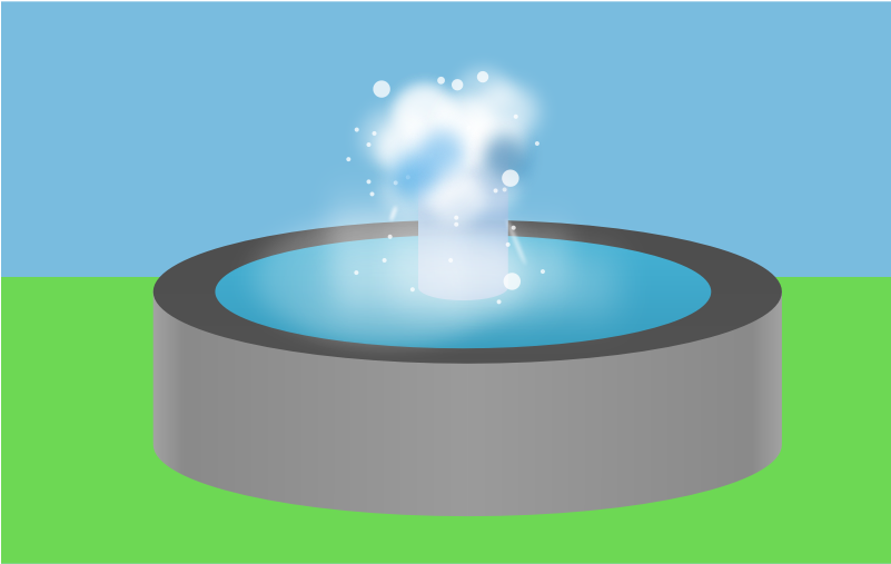 Clipart - Water Fountain - Circle - Png Download (800x800), Png Download