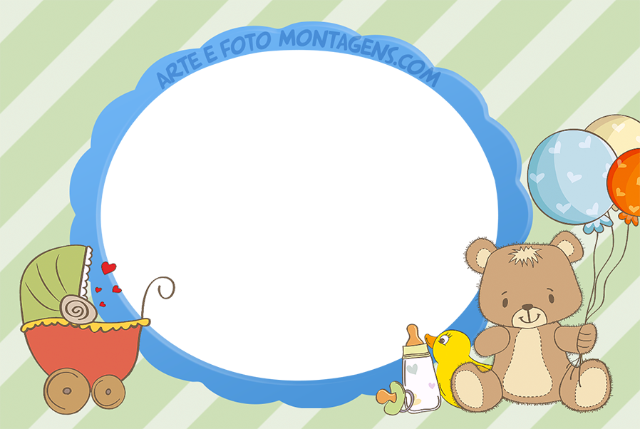 Baby-ursinho - Moldura Ursinho Png Clipart (898x602), Png Download