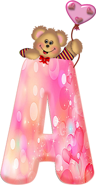 Alfabeto Decorativo Ursinho Png - Cartoon Clipart (521x640), Png Download