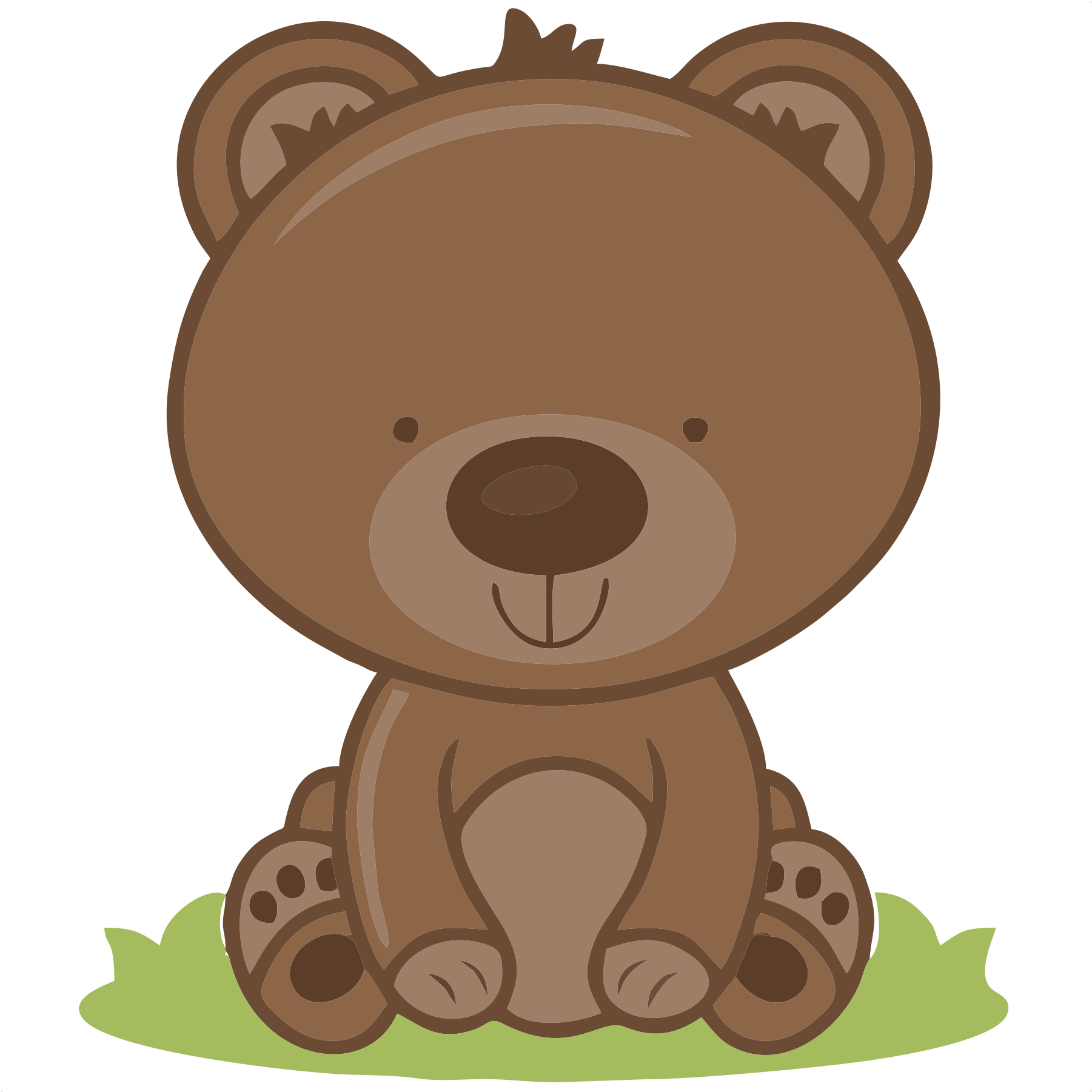 Ursinho Marrom - Baby Bear Cute Clipart - Png Download (1808x1888), Png Download