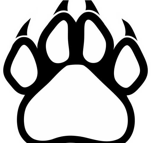 Dog Paw Print Outline - Woodland Hills Academy Logo Clipart (640x480), Png Download