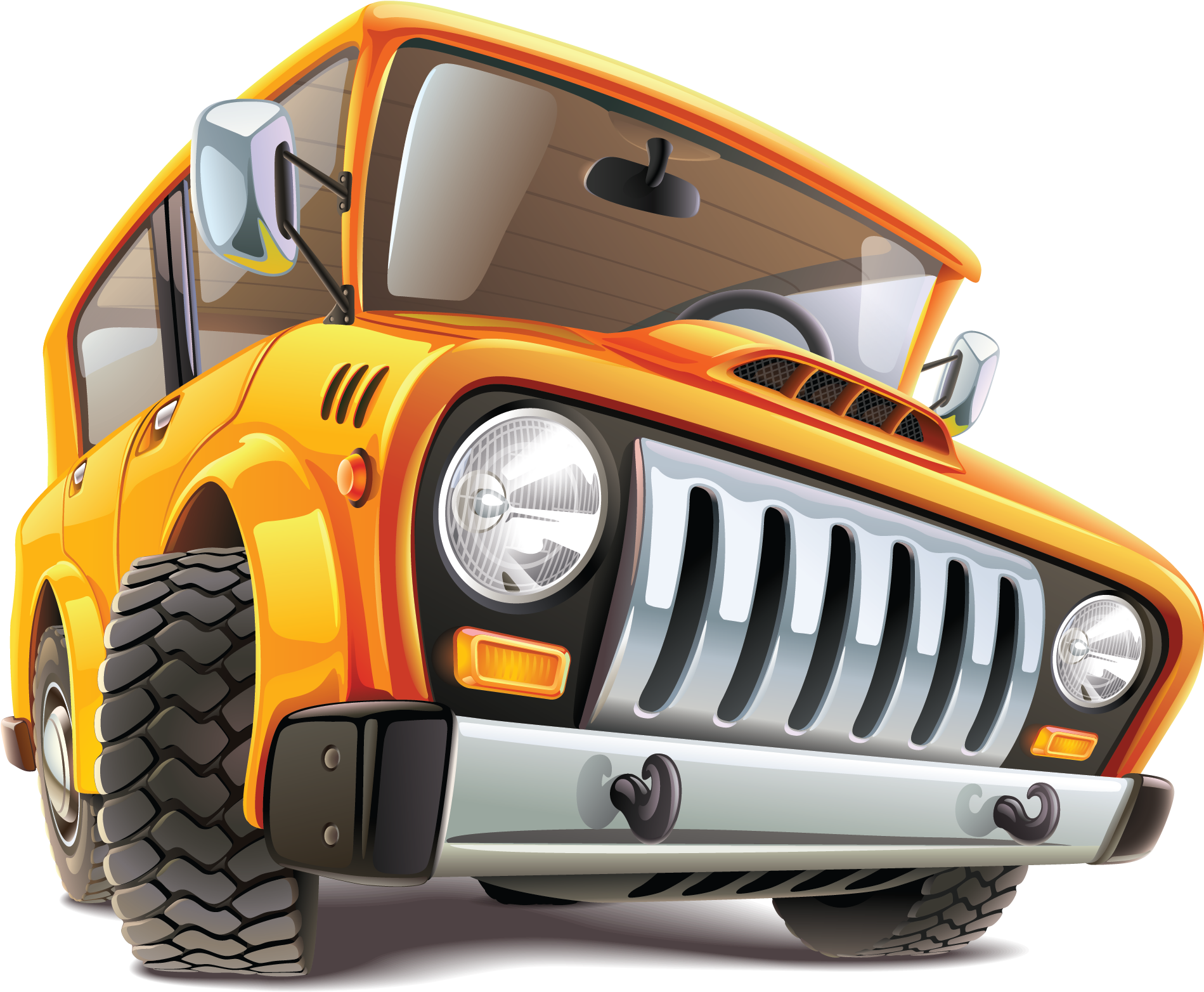 Car Icon Cartoon - Carros Todo Terreno Animados Clipart (2529x2929), Png Download